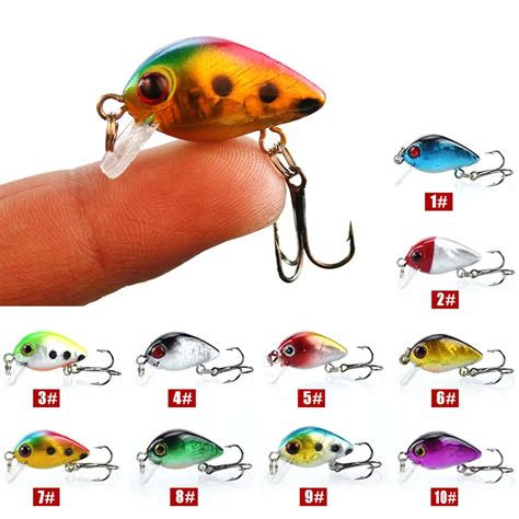 small size fishing lure mini minnow cmg wobblers crank bait  colors artificial lures