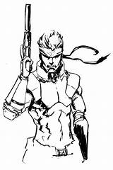 Metal Gear Solid Sketch Snake Drawing Getdrawings Paintingvalley Sketches sketch template