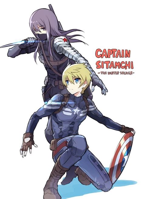 Captain America And Winter Soldier Anime Anime