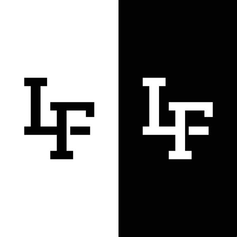 lf fl letter monogram initial logo design template suitable