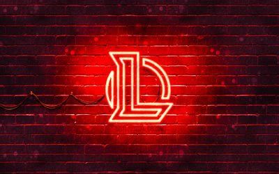 wallpapers league  legends red logo lol  red brickwall