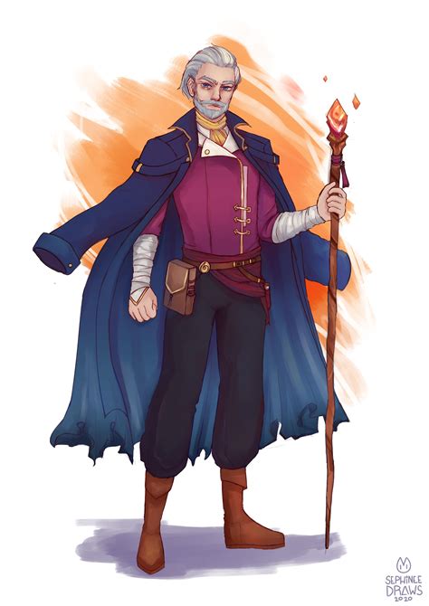 oc dnd commission human wizard rcharacterdrawing