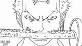 Zoro Lineart Deviantart sketch template