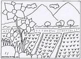 Putih Pemandangan Mewarnai Diwarnai Sawah Sketsa Batik Atau Pegunungan Kelas Dicontoh Sungai Alam Menggambar Bimbel Pedesaan sketch template