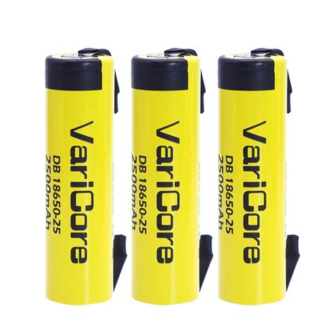 pcs varicore   rechargeable lithium battery  mah battery   electronic