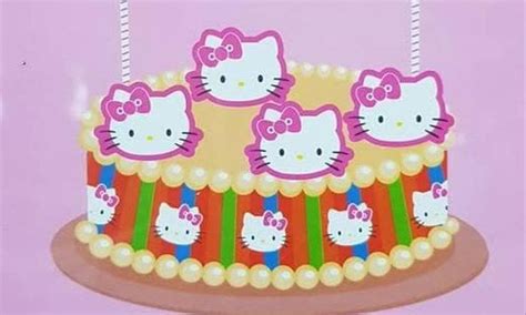 gambar kue ulang   kitty terbaru topper cake  kitty