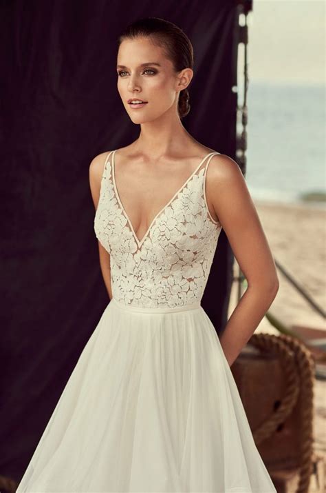 Layered Tulle Skirt Wedding Dress Style 2191 Mikaella