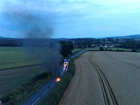 drone footage shows firefighters speedy response  bike fire shropshire star