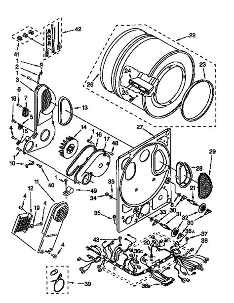kenmore  dryer parts diagram