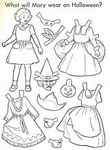Halloween Paper Doll Color Dolls 1951 Coloring Printable Pages Choose Board Crafts Things Sheets sketch template