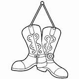 Cowboy Boots Surfnetkids Coloring sketch template