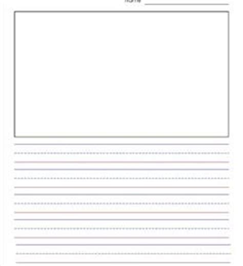 grade writing paper lined paper  boxes  pictures