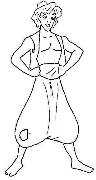 aladdin disney coloring page print learn  coloring