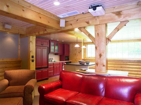 log cabin basement remodel