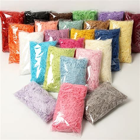 25g 100g Bag Glitter Raffia Filler Crinkle Cut Paper Shredded Box