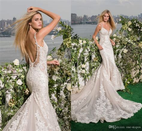 2017 Lace Mermaid Wedding Dresses Bridal Gowns Sexy Beaded