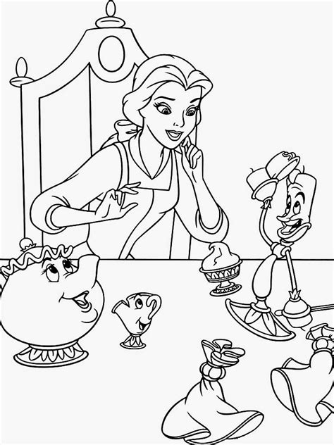 coloring pages belle coloring pages  beauty   beast