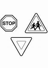 Signs Traffic Coloring sketch template