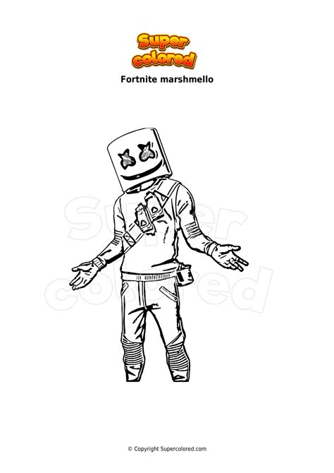 coloring pages fortnite marshmello  printable fortnite coloring