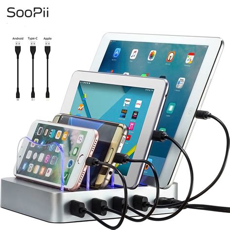soopii  port usb charger  charging station   short cables  mobile phone chargers