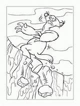 Coloring Pages Ice Age Characters Cartoon Sid Careful sketch template