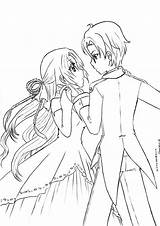 Coloring Pages Anime Couples Couple Getcolorings Printable Print sketch template