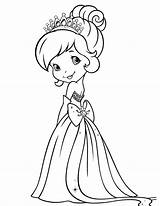 Strawberry Coloring Pages Color Shortcake Girl Visit sketch template