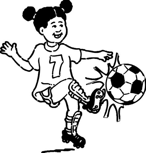 girl playing soccer playing football coloring page coloring home