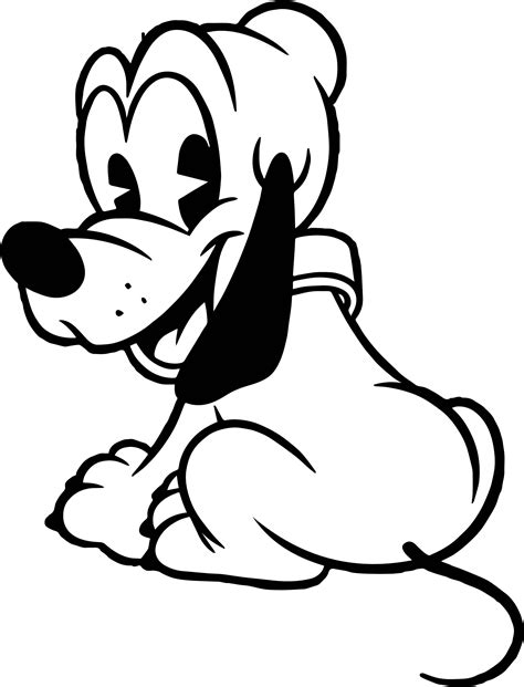 baby pluto photo  coloring page cartoon coloring pages kids