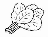 Greens Lettuce Leafy Collard Foodhero Drawingskill Outlines Eggplant sketch template