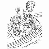 Rapunzel Coloring Pages Lantern Flynn Little Beautiful Girl Cute sketch template