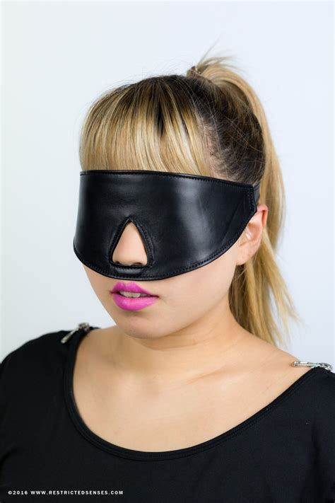 Leather Bondage Blindfold With Buckle Mature Etsy Uk