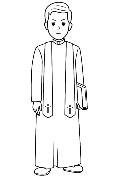 priest vestments catholic clipart mass chasuble drawing clergy