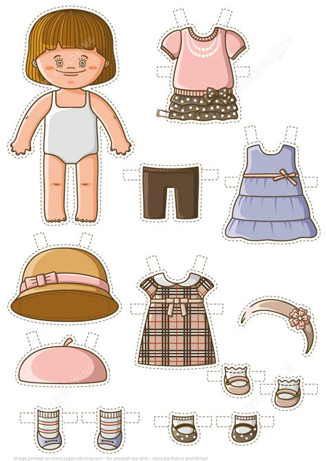 dress  baby paper doll  printable papercraft templates