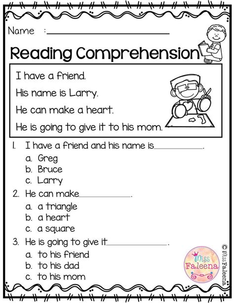 reading comprehension reading comprehension reading worksheets