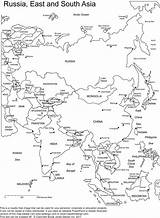 Asia Map Printable Outline Maps sketch template