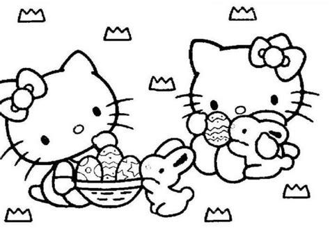 kitty coloring pages easter coloring home