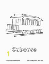 Caboose sketch template