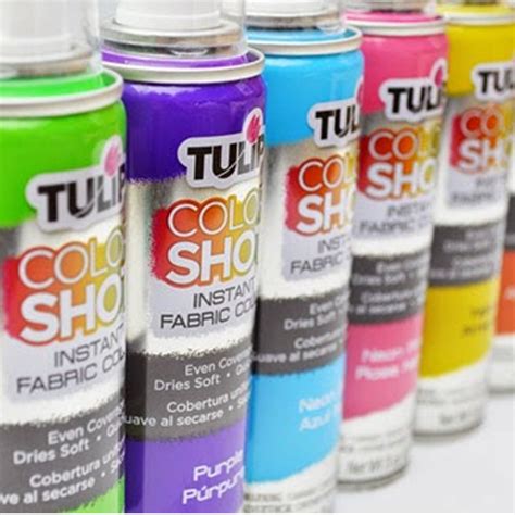colour shot fabric spray paint oz ml tulip  craftyartscouk uk