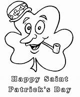 Coloring St Pages Printable Patrick Patricks Drawing Clipart San Library Happy Shamrock sketch template