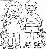 Holding Hands Coloring Kids Pages sketch template