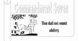 Coloring Commandment Commandments Seven Numbers Sunday Eight Lessons Ten sketch template