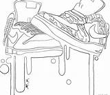Coloring Nike Jordan Pages Shoes Sneakers Shoe Printable Clothes Jordans Sneaker Drawing Kd Colorings Print Template Color Basket Air Michael sketch template