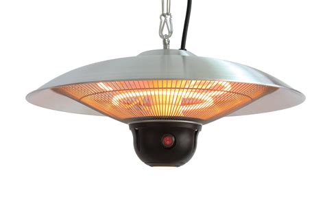 energ infrared electric hanging outdoor heater  led  remote silver  capacity