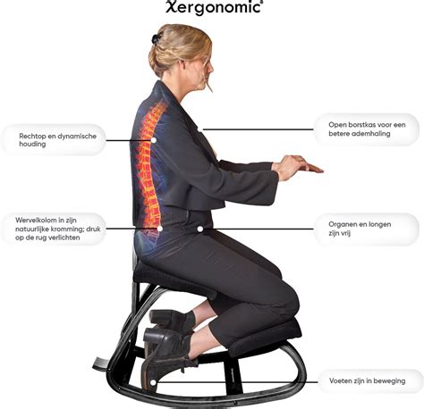 xergonomic ergonomische kniestoel met rugleuning knie stoel ergonomisch bolcom