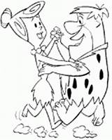 Flintstones Coloring Fred Pages Wilma Flintstone Dancing Drawings Book Info Printable Books sketch template