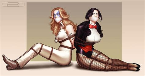dazzler and zatanna bondage crossover comic book lesbians