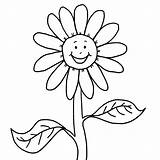 Flower Coloring Smiling Pages Coloringpages4u sketch template