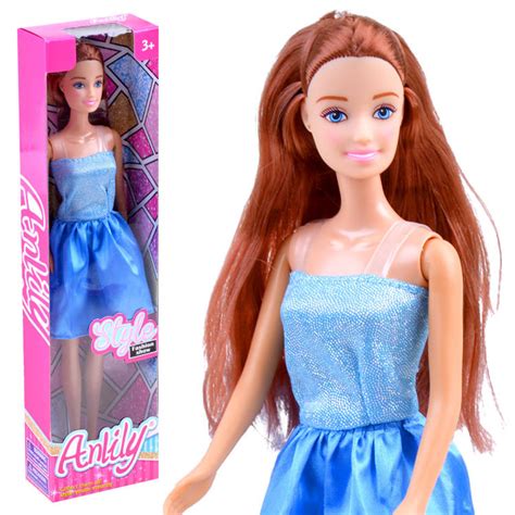 anlily doll  long hair   dress za blue toys dolls