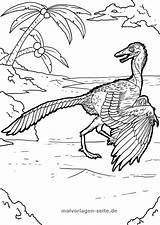 Malvorlage Dinosaurier Archaeopteryx Malvorlagen Flugsaurier Dino Seite Kontinente Malen Dinos Landkarten Jagt Drachen Dinosauriern sketch template